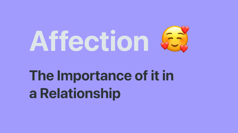 Affection in a Relationship